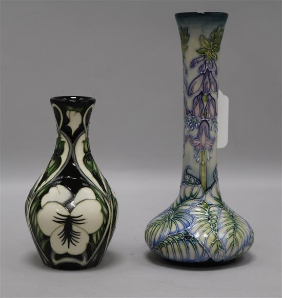 Two Moorcroft vases tallest 20.5cm
